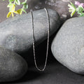 14k White Gold Diamond-Cut Bead Chain 1.0mm Bids.com