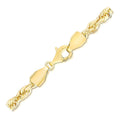 5.0mm 14k Yellow Gold Solid Diamond Cut Rope Chain Bids.com