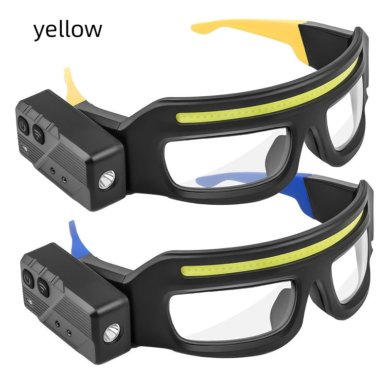 Multi-functional Glasses Light Light With Type-C Charging, Warning Headlamp, Compact And Portable, Touch-sensitive Headlamp Gilles Family