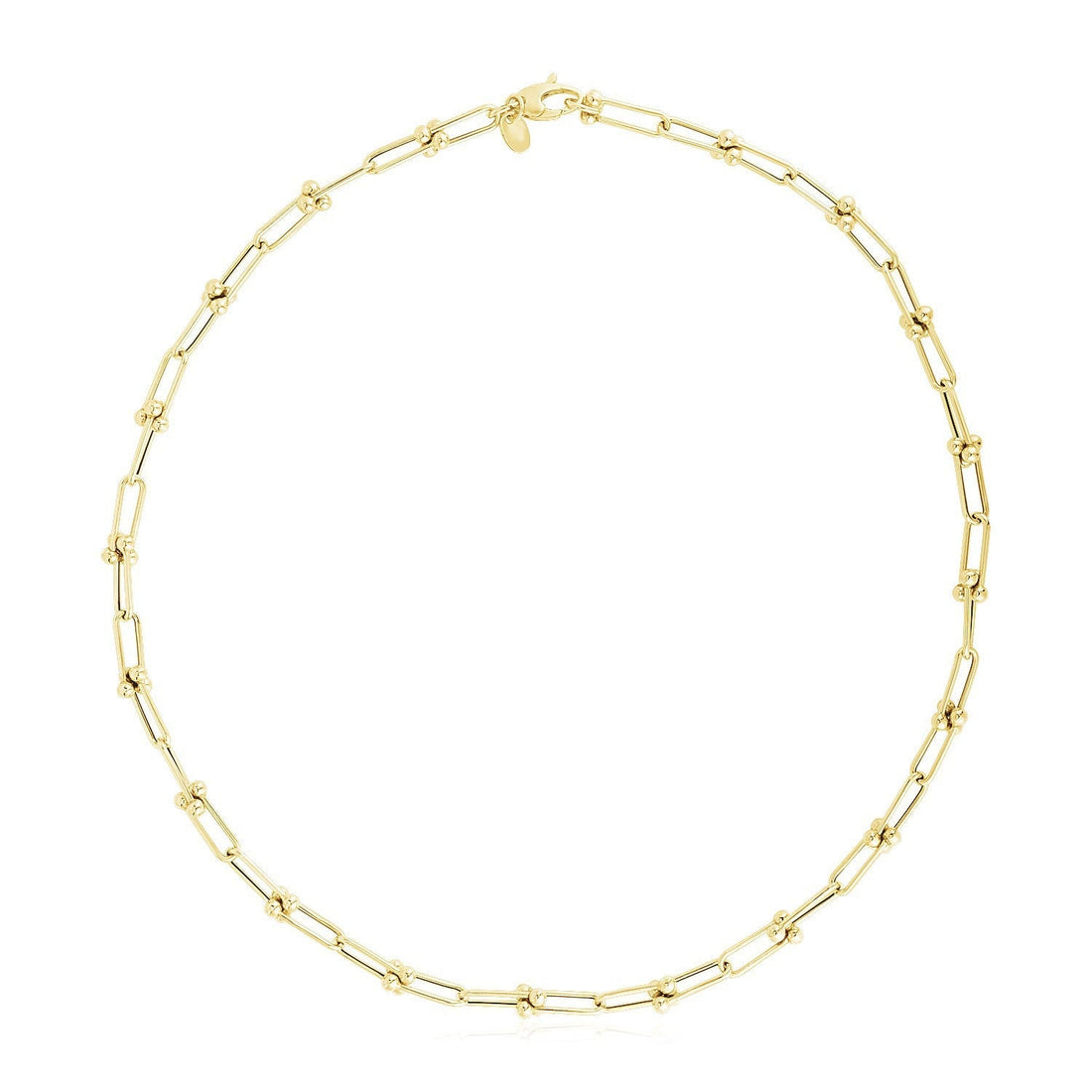 14k Yellow Gold High Polish Jax Link Chain (5.9mm) Bids.com
