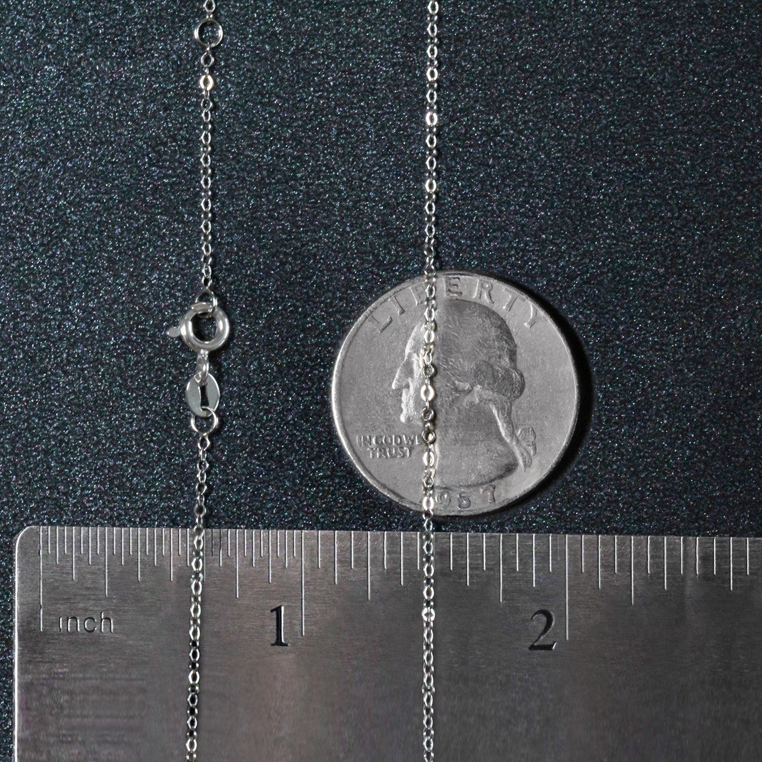 Double Extendable Piatto Chain in 14k White Gold (1.2mm) Bids.com