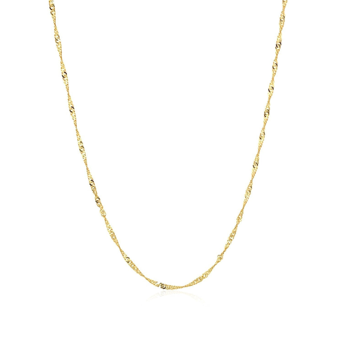 14k Yellow Gold Singapore Chain 1.5mm Bids.com