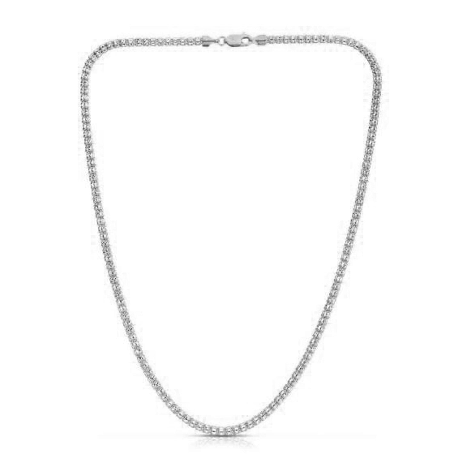 Ice Barrel Chain in 14k White Gold (3.14 mm) Bids.com