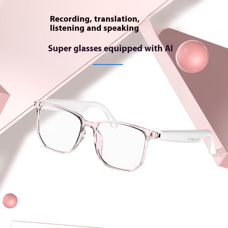 Intelligent AI Translation Wireless Bluetooth Glasses Headset Language Real-time Interpretation Gilles Family