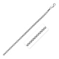 4.4mm Sterling Silver Rhodium Plated Round Box Chain Bids.com