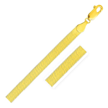Imperial Herringbone Chain in 10k Yellow Gold (5.00 mm) Bids.com