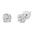 14K White Gold 2.00 Cttw Lab Grown Round Brilliant-Cut Diamond Classic 4-Prong Stud Earrings with Screw Backs (F-G color, VVS2-VS1 Clarity) Bids.com