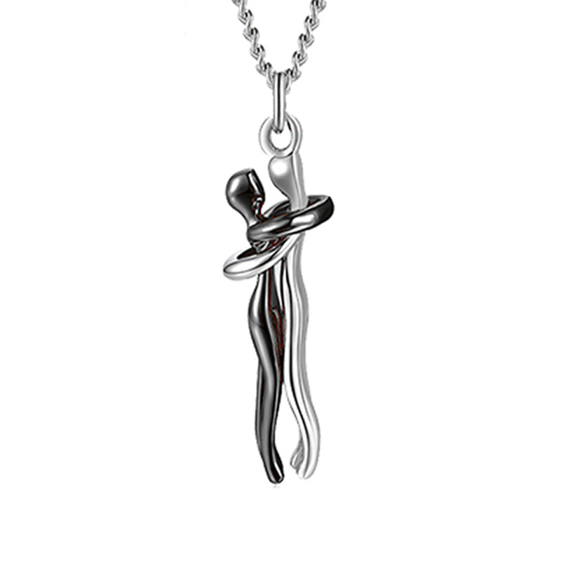 Love Hug Necklace Unisex Men Women Couple Jewelry Simple Temperament Clavicle Chain Valentines Day Lover Gift Gilles Family