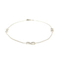 Sterling Silver Anklet with Infinity Symbols Bids.com