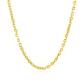 2.3mm 14k Yellow Gold Diamond Cut Cable Link Chain Bids.com