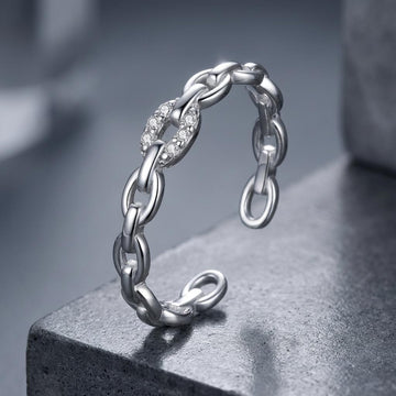 925 Sterling Silver 0.3cm Width CZ Pavé Setting Rings Bids.com