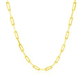 18K Yellow Gold Paperclip Chain (2.50 mm) Bids.com