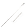 2.0mm 14k White Gold Solid Diamond Cut Rope Chain Bids.com