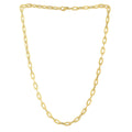 14k Yellow Gold Oval Domed Paperclip Chain Necklace (5.30 mm) Bids.com