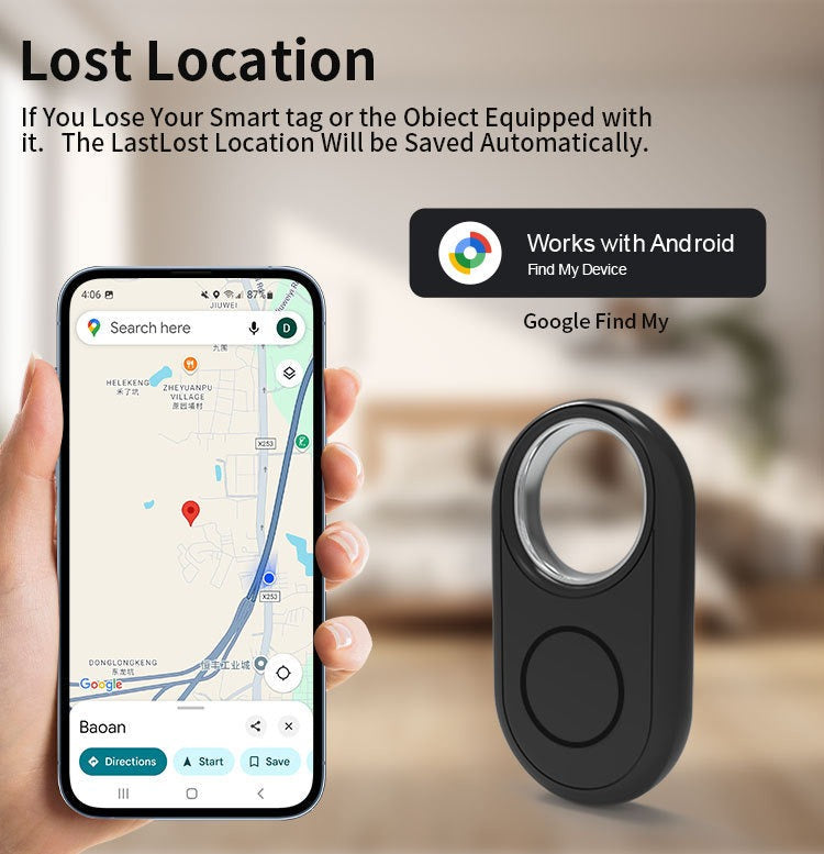 Google Search Global Tracking Anti-Loss Device GPS Backpack Key Chain Android Locator ITag Gilles Family