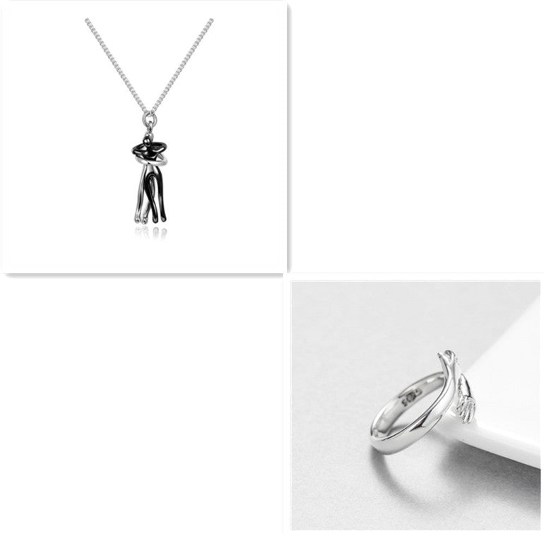 Love Hug Necklace Unisex Men Women Couple Jewelry Simple Temperament Clavicle Chain Valentines Day Lover Gift Gilles Family