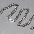 14K White Gold Wide Paperclip Chain (6.1mm) Bids.com