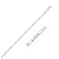 2.6mm 14k White Gold Solid Figaro Chain Bids.com