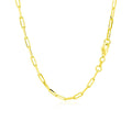 18K Yellow Gold Paperclip Chain (2.50 mm) Bids.com