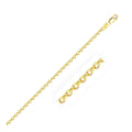 2.3mm 14k Yellow Gold Diamond Cut Cable Link Chain Bids.com