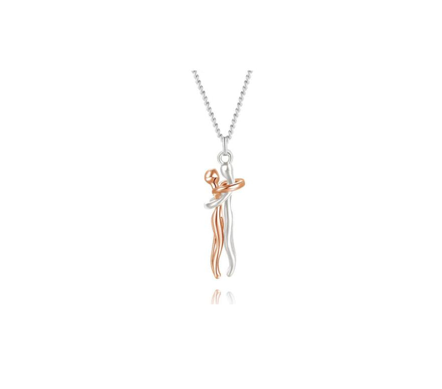 Love Hug Necklace Unisex Men Women Couple Jewelry Simple Temperament Clavicle Chain Valentines Day Lover Gift Gilles Family