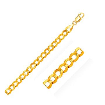 14k Yellow Gold Solid Curb Bracelet 10.0mm Bids.com
