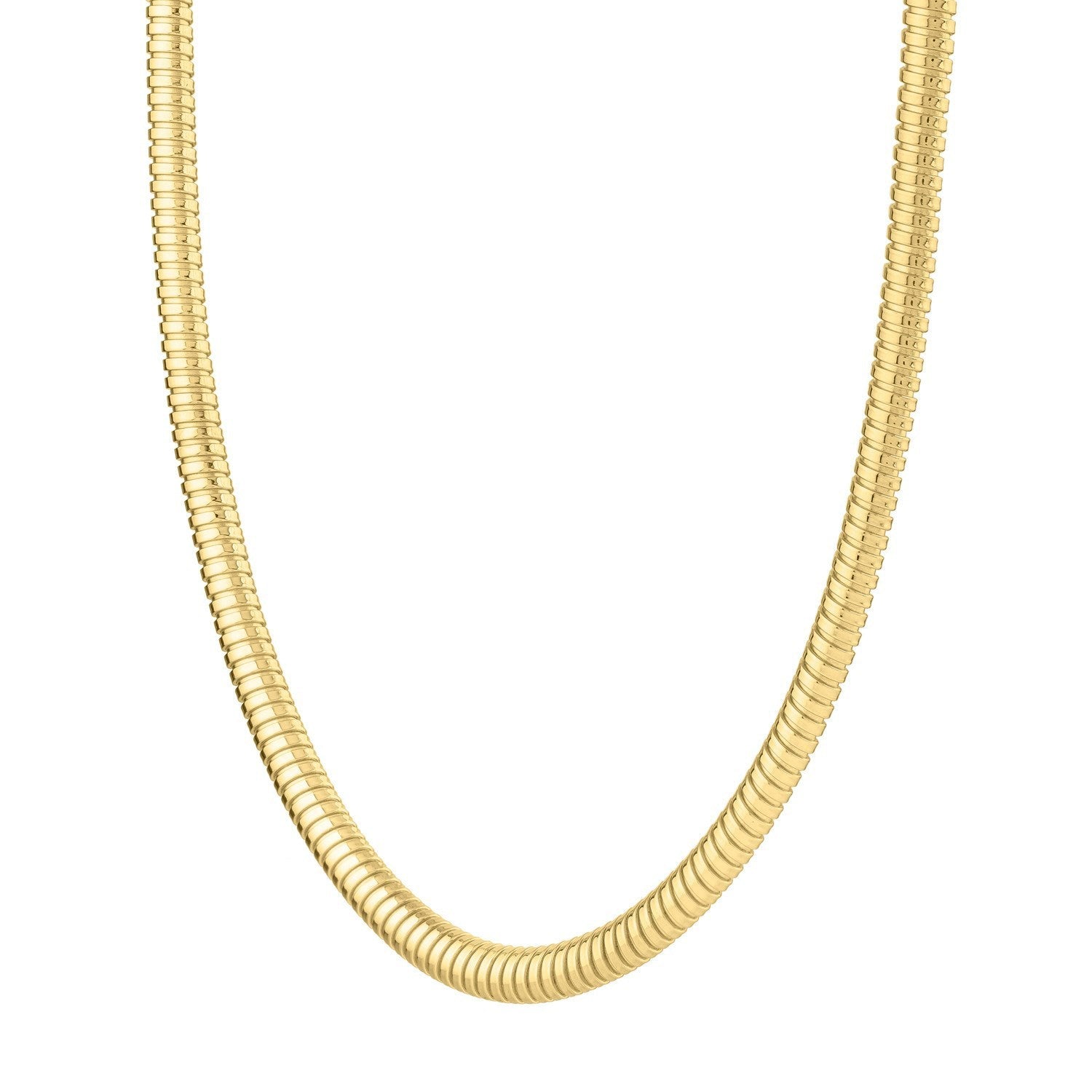 14k Yellow Gold Tubogas Necklace (5.00 mm) Bids.com