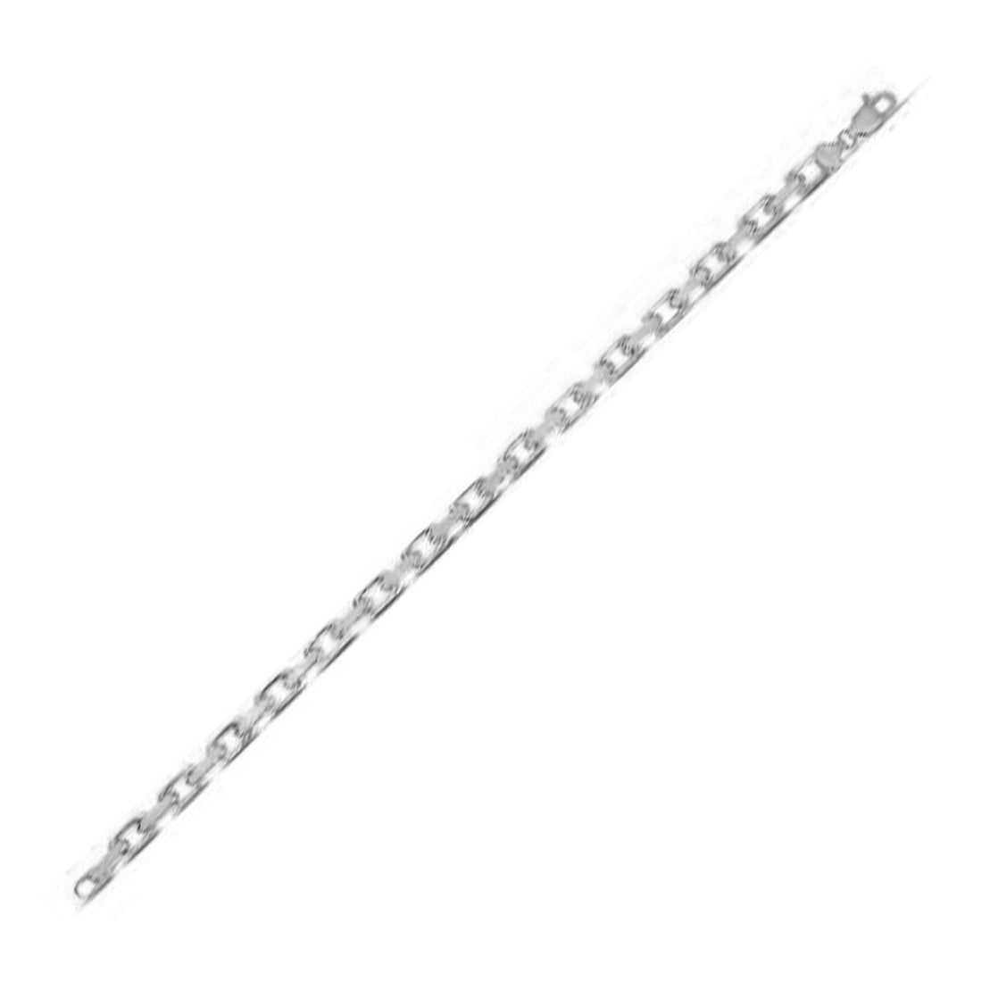 14k White Gold French Cable Chain Bracelet  (4.80 mm) Bids.com