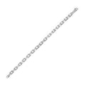14k White Gold French Cable Chain Bracelet  (4.80 mm) Bids.com