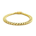 10k Yellow Gold Semi Solid Miami Cuban Bracelet (7.20 mm) Bids.com