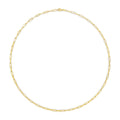 Solid 14K Yellow Gold 2.5mm Paperclip Chain Necklace Unisex 18