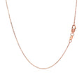 18k Rose Gold Diamond Cut Cable Link Chain (0.75 mm) Bids.com