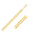 8.2mm 14k Yellow Gold Solid Curb Bracelet Bids.com