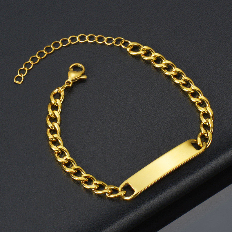 Custom Laser Engraved Bracelets Personalized Bracelet Engravable Stainless Steel Jewelry Gifts Gilles Family