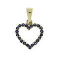 .37ct Sapphire Heart Love Pendant 10KT Yellow Gold Bids.com