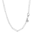 14k White Gold Wire Paperclip Chain (2.7mm) Bids.com