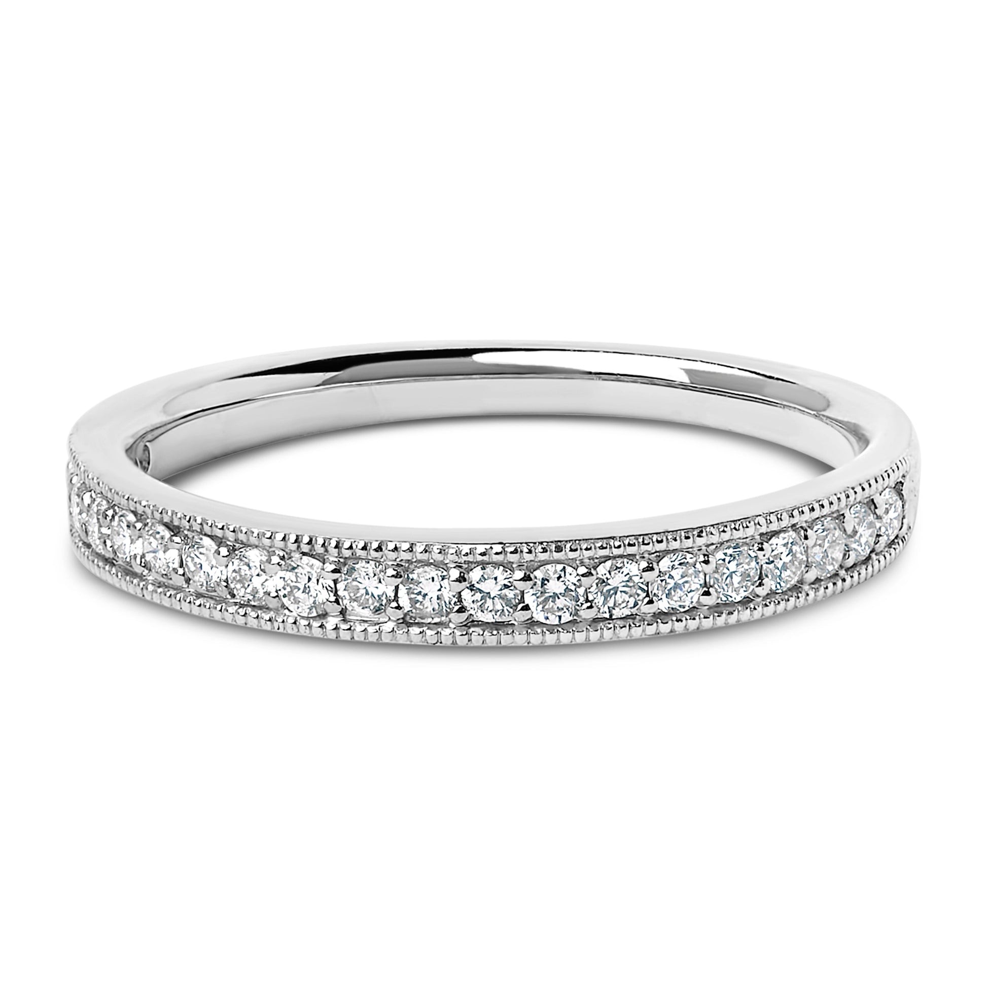 14K Yellow Gold 1/4 Cttw Round Diamond Milgrain Wedding Band (I-J Color, SI2-I1 Clarity) - Size 6.5 Bids.com