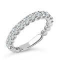 14K White Gold 1.00 Cttw Round Diamond Prong Set Wedding Band Bids.com
