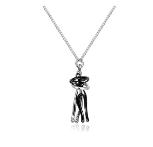 Love Hug Necklace Unisex Men Women Couple Jewelry Simple Temperament Clavicle Chain Valentines Day Lover Gift Gilles Family