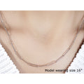 14k White Gold Wire Paperclip Chain (2.7mm) Bids.com
