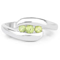 0.56 Carat Genuine Peridot .925 Sterling Silver Ring Bids.com