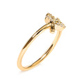 10K Yellow Gold 1/10 Cttw Diamond Leaf and Branch Ring (H-I Color, I1-I2 Clarity) - Ring Size 7 Bids.com