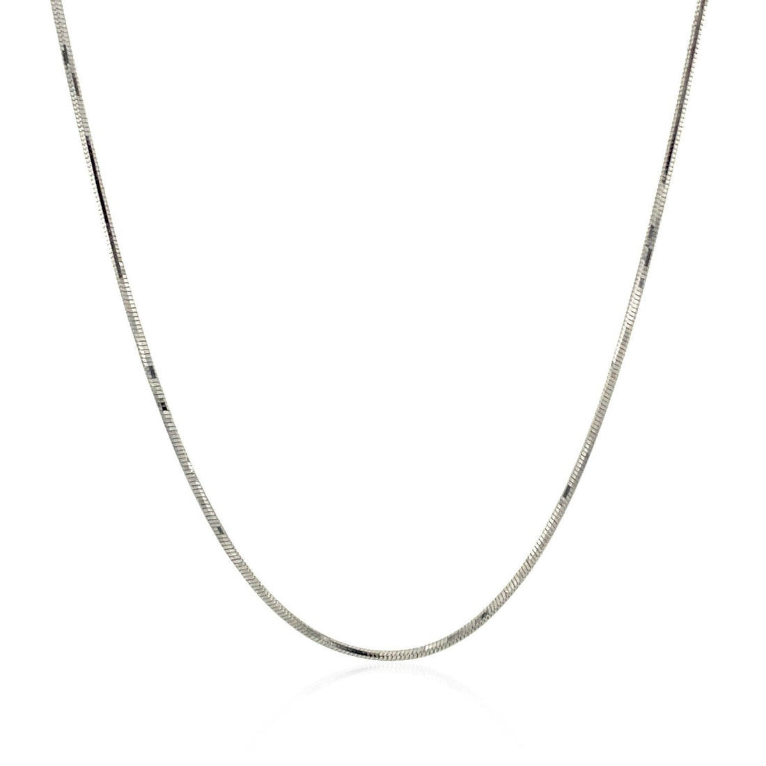 14k White Gold Adjustable Snake Chain 0.85mm Bids.com