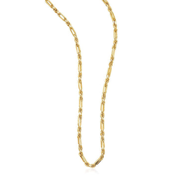 14k Yellow Gold Figaro Chain Necklace Bids.com
