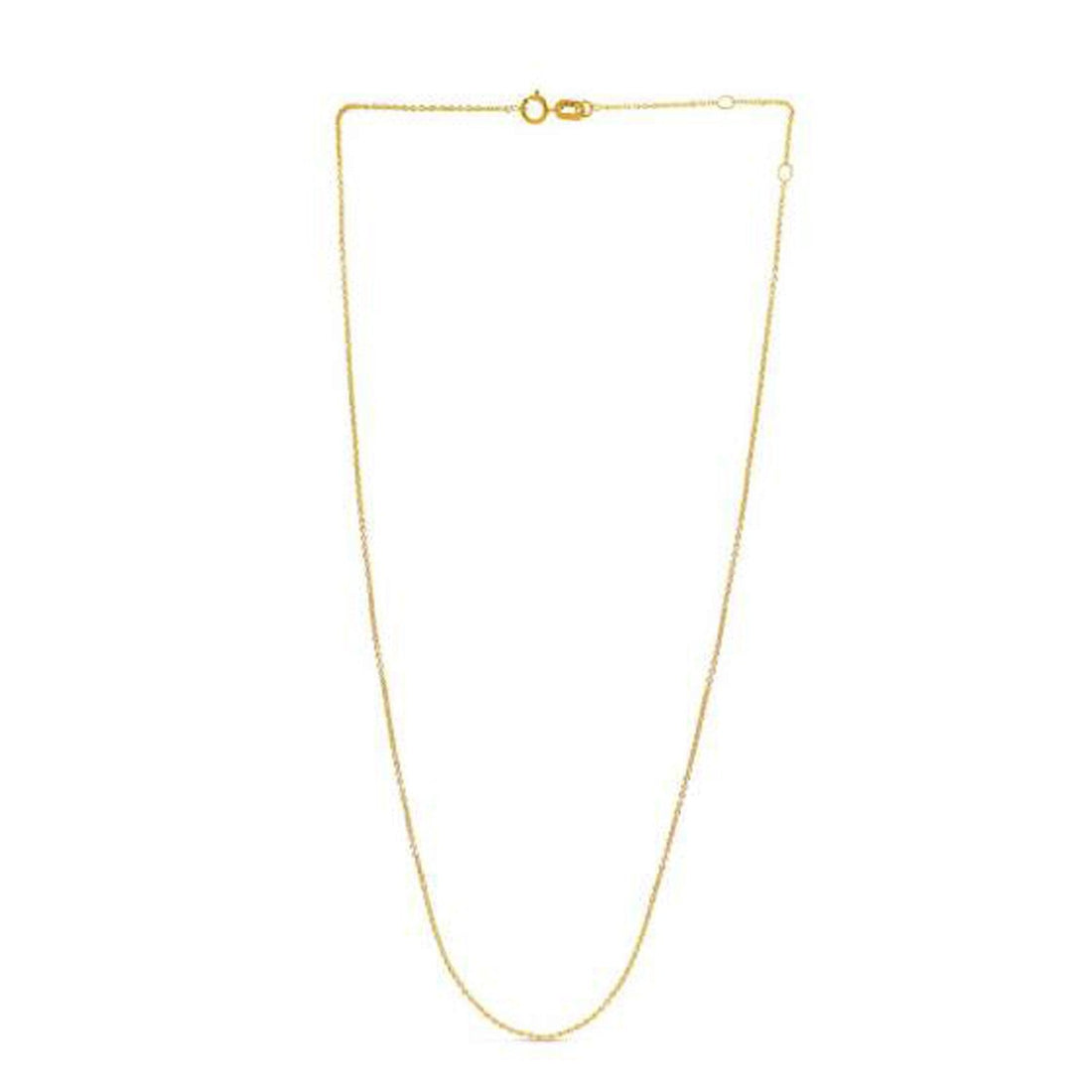 Adjustable Cable Chain in 14k Yellow Gold (0.97 mm) Bids.com