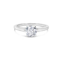 14K White Gold 1.0 Cttw Round Lab Grown Diamond 4 Prong Solitaire Engagement Ring (F-G Color, VS2-SI1 Clarity) - Ring Size 7 Bids.com