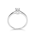 14K White Gold 1/2 Cttw Oval Lab Grown Diamond 4 Prong Solitaire Engagement Ring (F-G Color, VS2-SI1 Clarity) - Size 7 Bids.com