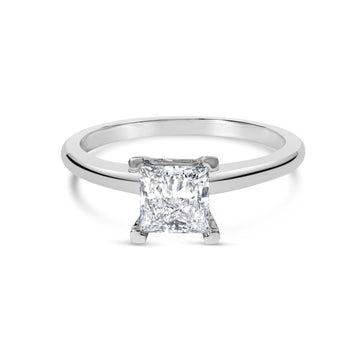 14K White Gold 1.0 Cttw Princess Lab-Grown Diamond Solitaire Engagement  Ring (F-G Color, VS1-VS2 Clarity) - Ring Size 7 Bids.com