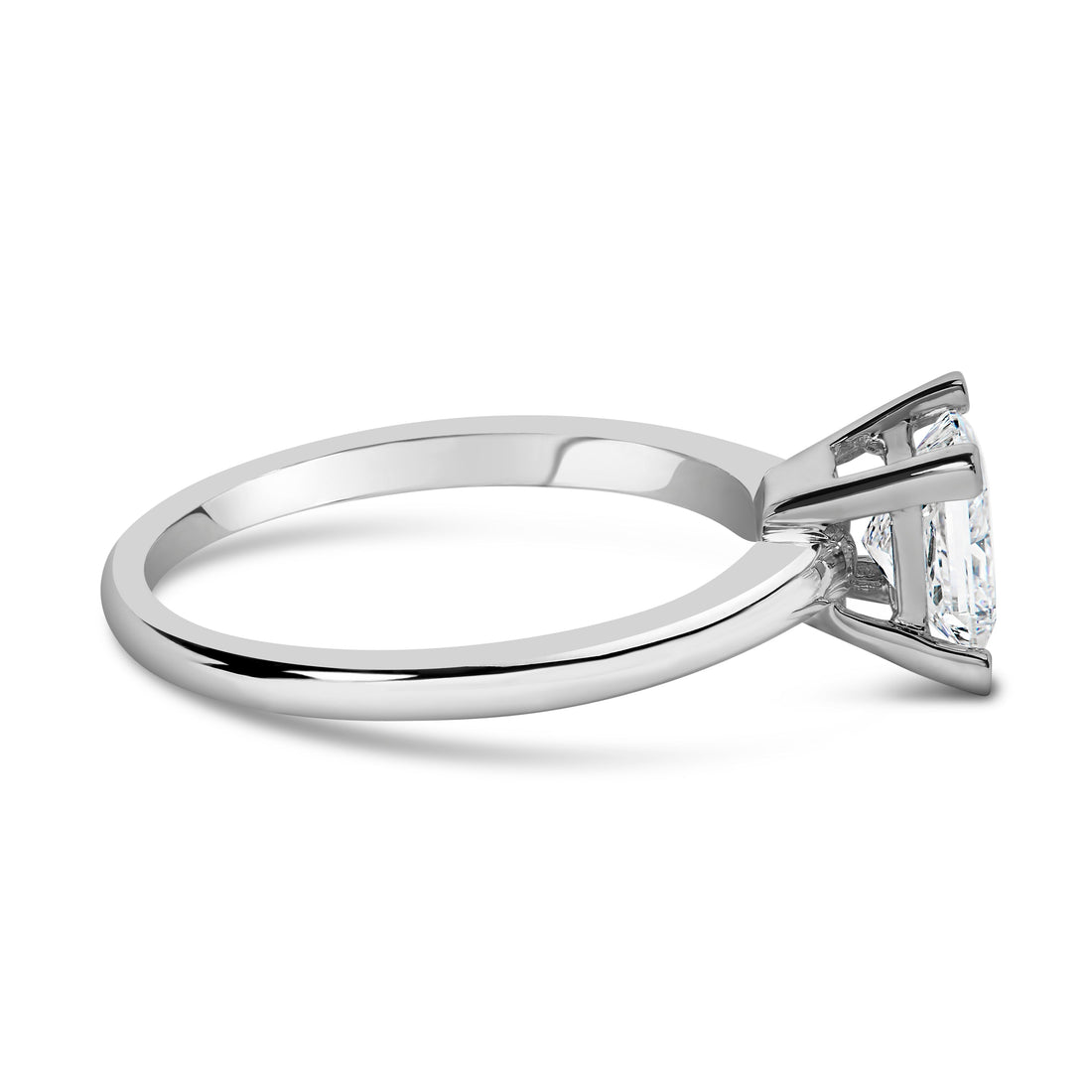 14K White Gold 1.0 Cttw Princess Lab-Grown Diamond Solitaire Engagement  Ring (F-G Color, VS1-VS2 Clarity) - Ring Size 7 Bids.com