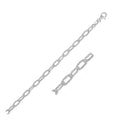 14k White Gold Anklet with Fancy Hammered Oval Links Bids.com